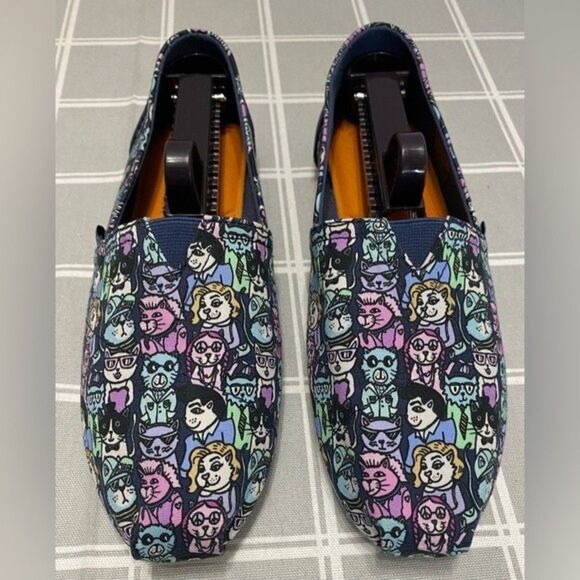 Bobs For Cats Womens Slip On Casual Flats Size 7.5 Memory Foam Comfort Shoes - Picture 1 of 11